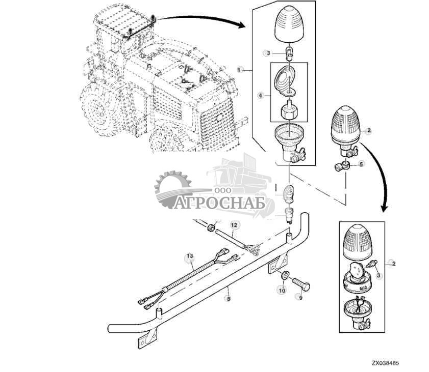 BEACON LIGHTS WITH SUPPORT 